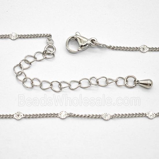 Copper Necklace Chain Platinum Plated