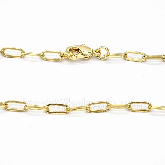 Copper Necklace Chain Gold Plated