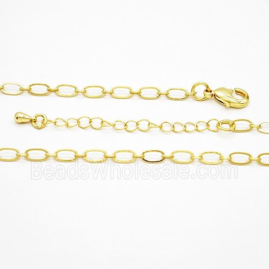 Copper Necklace Chain Gold Plated