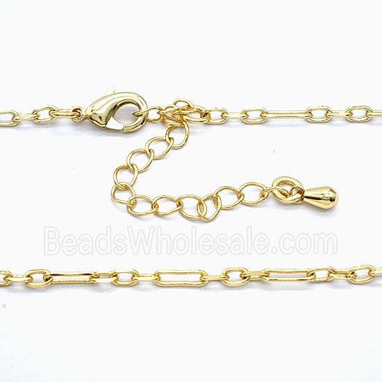 Copper Necklace Chain Gold Plated