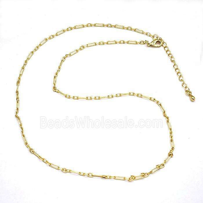 Copper Necklace Chain Gold Plated