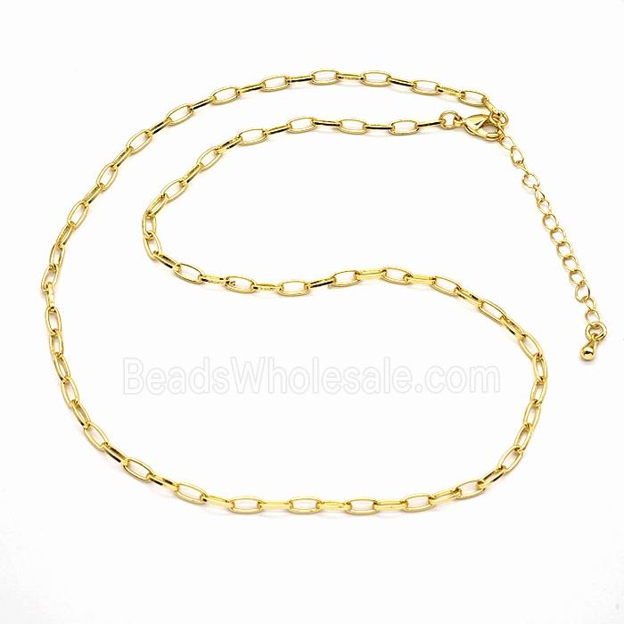 Copper Necklace Chain Gold Plated