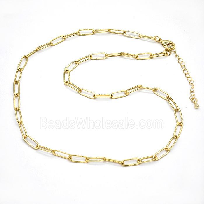 Copper Necklace Chain Gold Plated