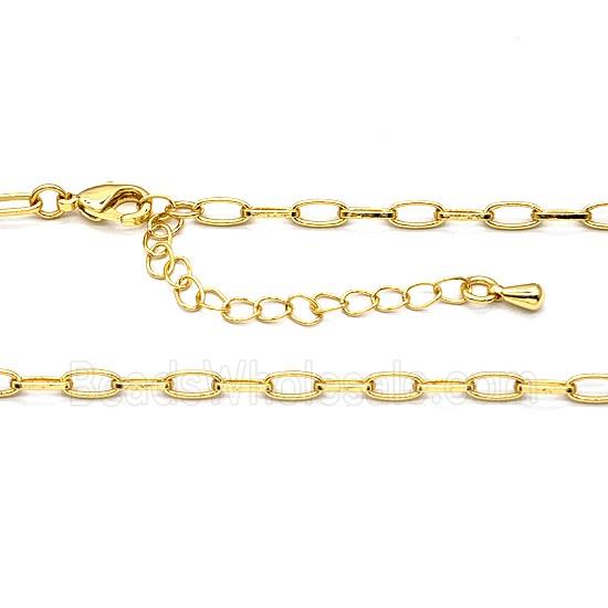 Copper Necklace Chain Gold Plated