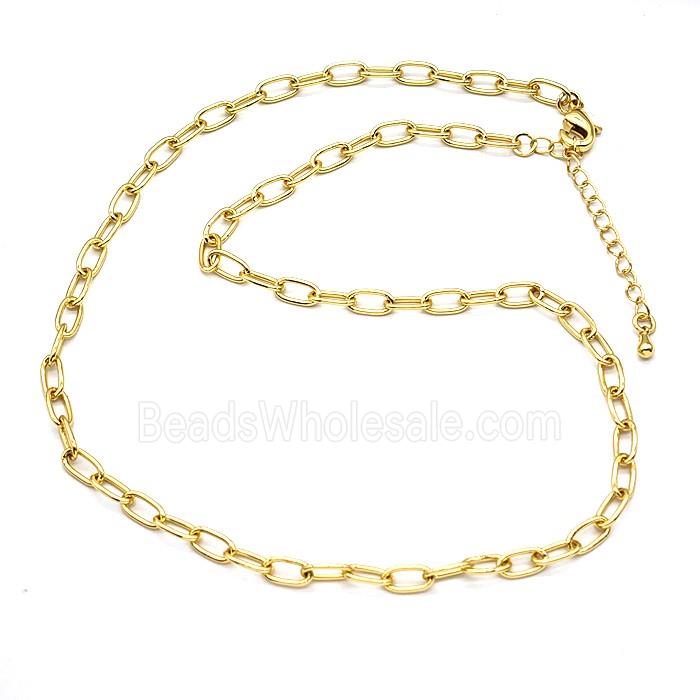 Copper Necklace Chain Gold Plated