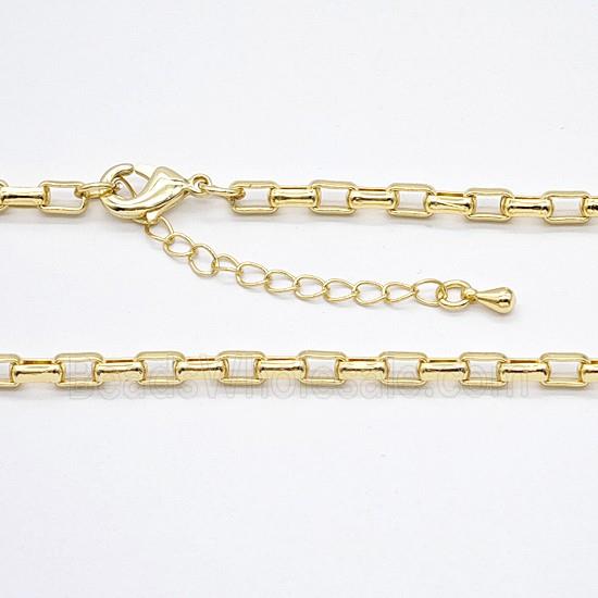 Copper Necklace Chain Gold Plated
