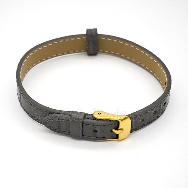 DeepGray PU Leather Strap Bracelet