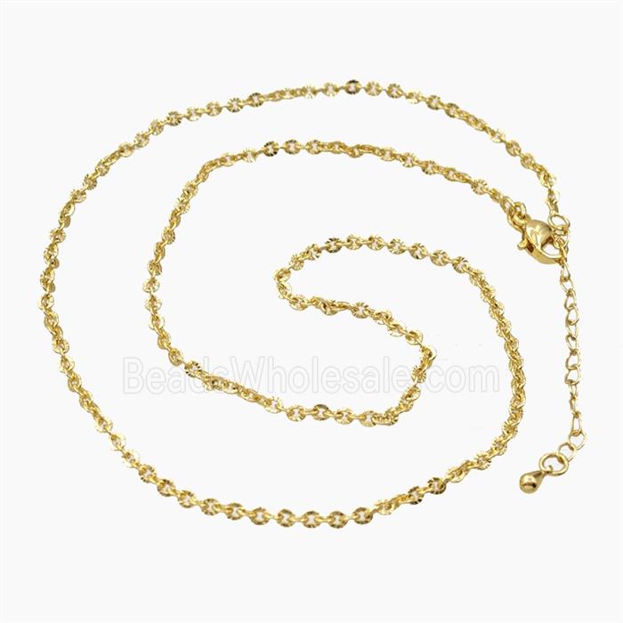 Copper Necklace Chain Gold Plated