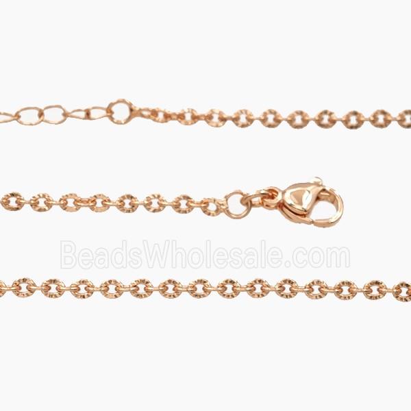 Copper Necklace Chain Rose Gold