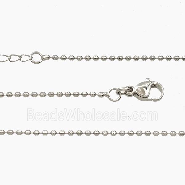 Copper Necklace Chain Platinum Plated