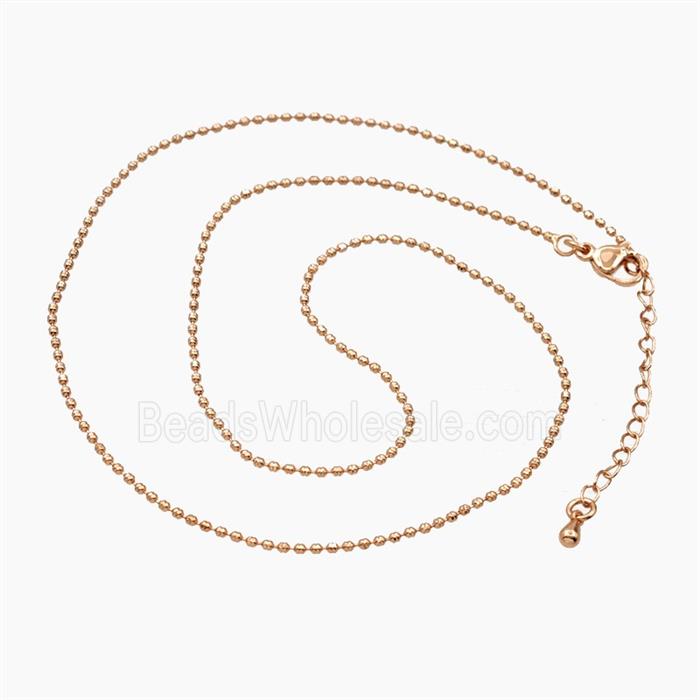 Copper Necklace Chain Rose Gold