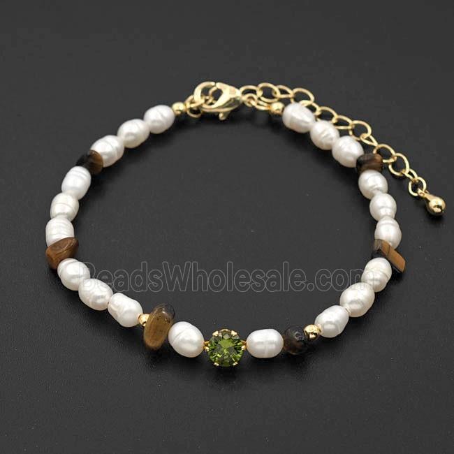 White Pearl Bracelets Adjustable