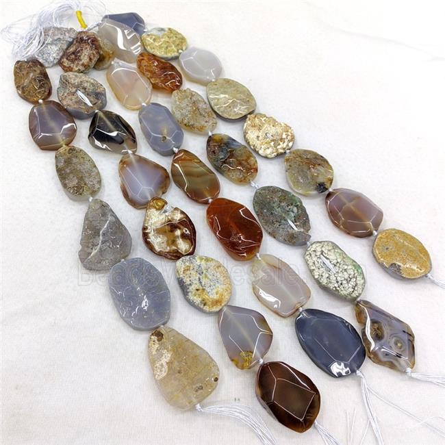 Natural Agate Slice Beads Freeform