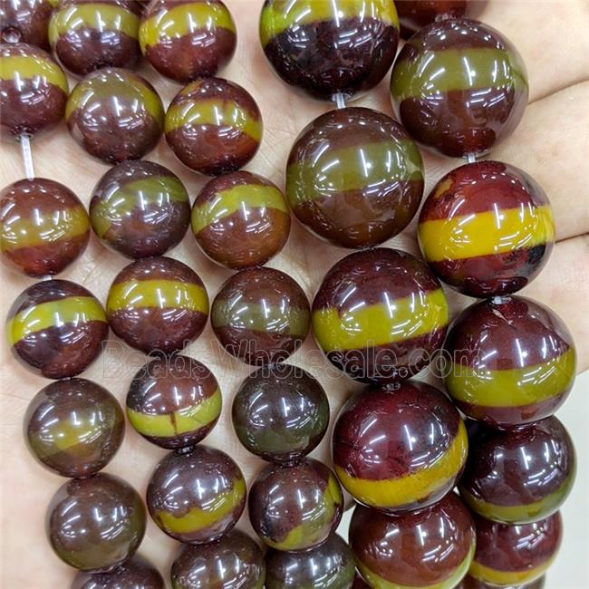Tibetan Style Agate Beads Smooth Round Dye
