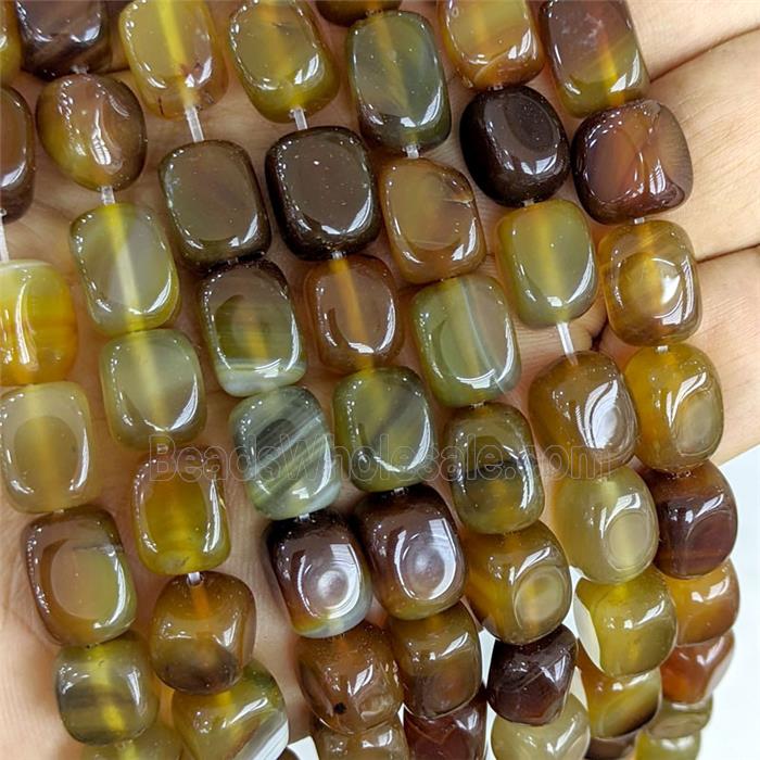 Agate Cuboid Beads Dye