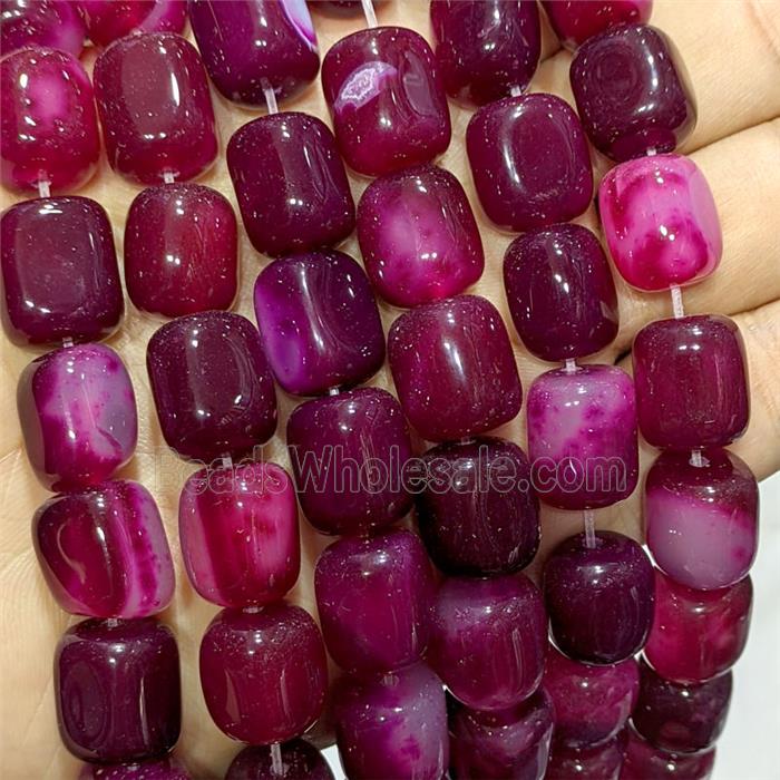 Deep Hotpink Agate Cuboid Beads Dye