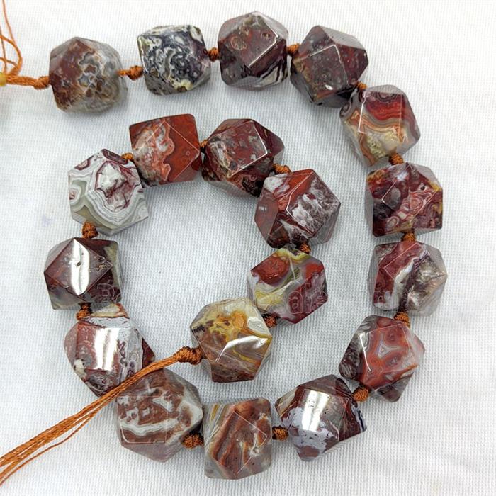 Natural Red Mexican Crazy Lace Agate Beads Freeform