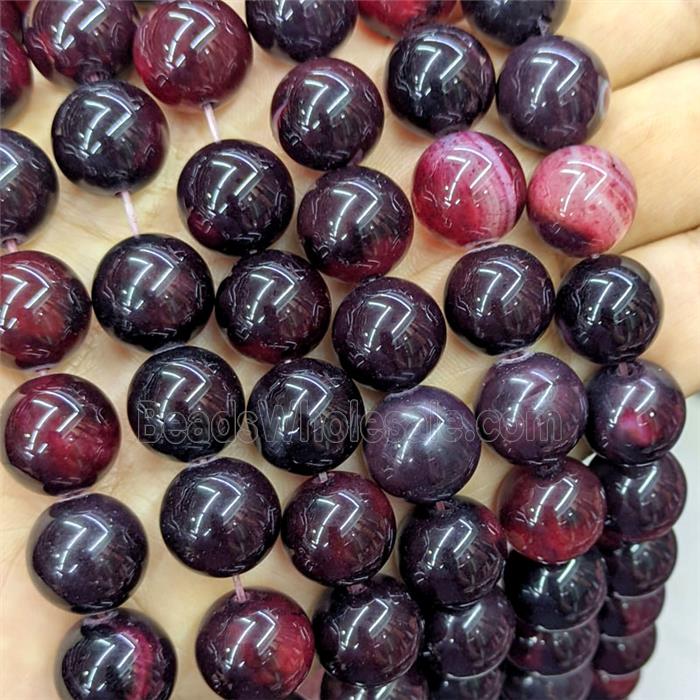 DarkRed Agate Beads Smooth Round Dye