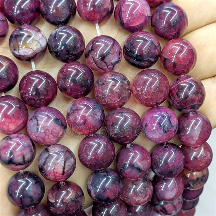 Red Agate Beads Smooth Round Dye