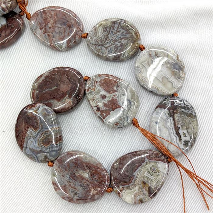 Natural Mexican Crazy Lace Agate Slice Beads Freeform