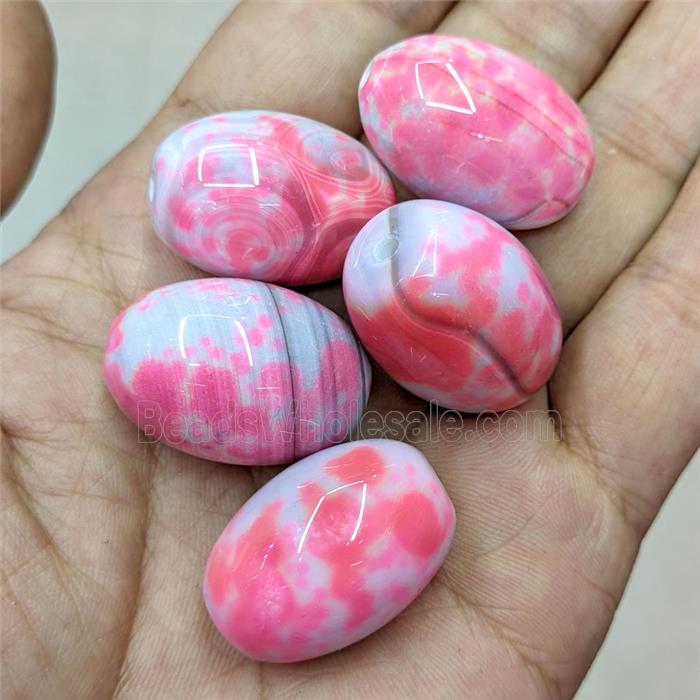 Natural Agate Barrel Beads Pink Dye