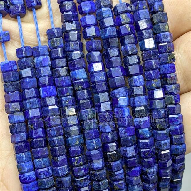 Natural Lapis Lazuli Hexagon Beads Blue Treated