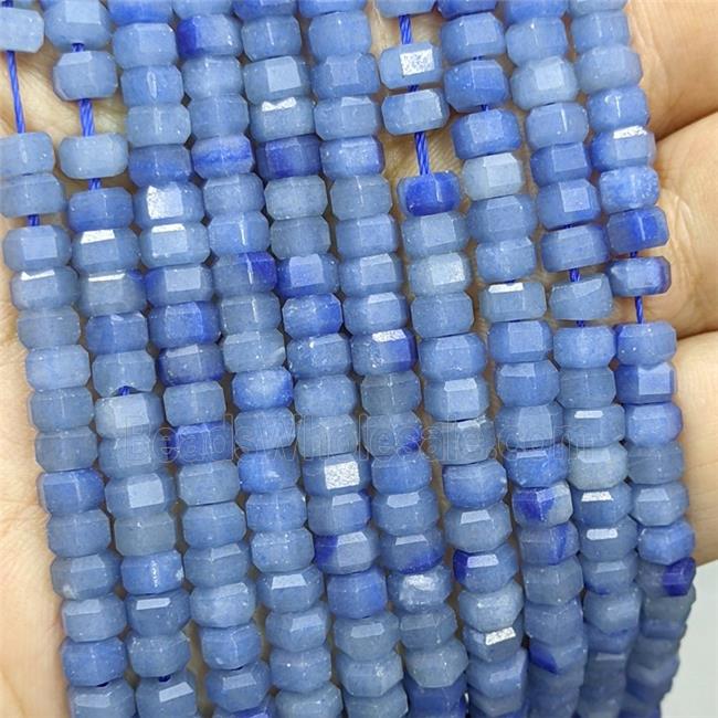 Natural Blue Aventurine Hexagon Beads