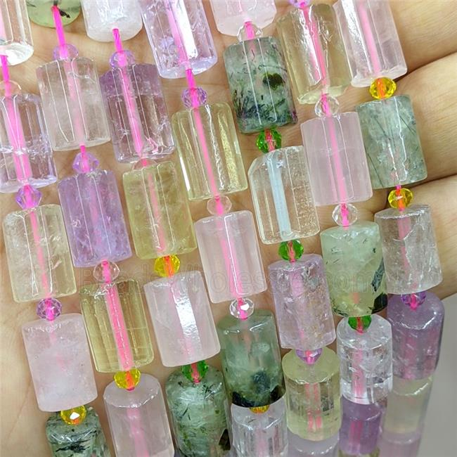 Natural Gemstone Tube Beads Column Mixed