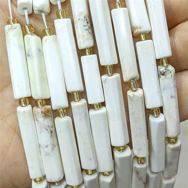 Natural Lemon Jasper Tube Beads