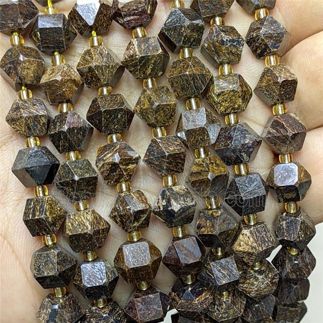 Natural Bronzite Bicone Beads Cutted