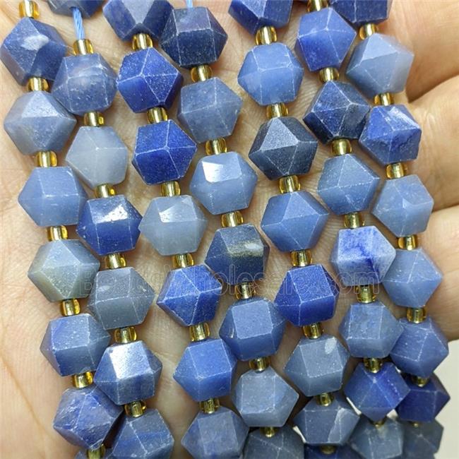 Natural Blue Aventurine Beads Cutted Bicone