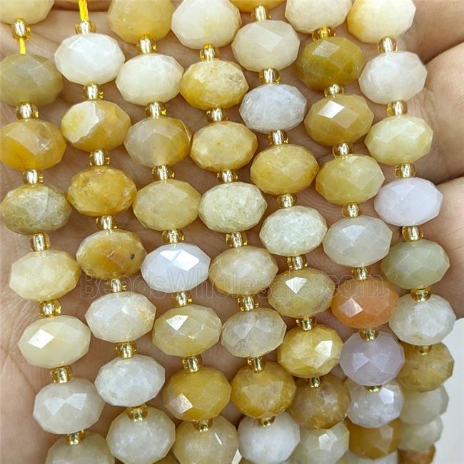 Yellow Aventurine Beads Faceted Rondelle