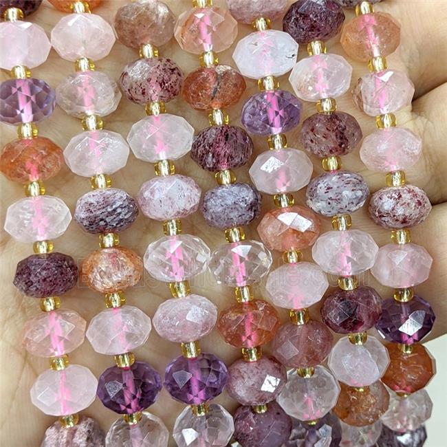 Mixed Gemstone Beads Faceted Rondelle