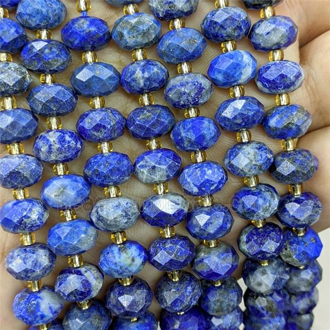 Natural Blue Lapis Lazuli Beads Faceted Rondelle