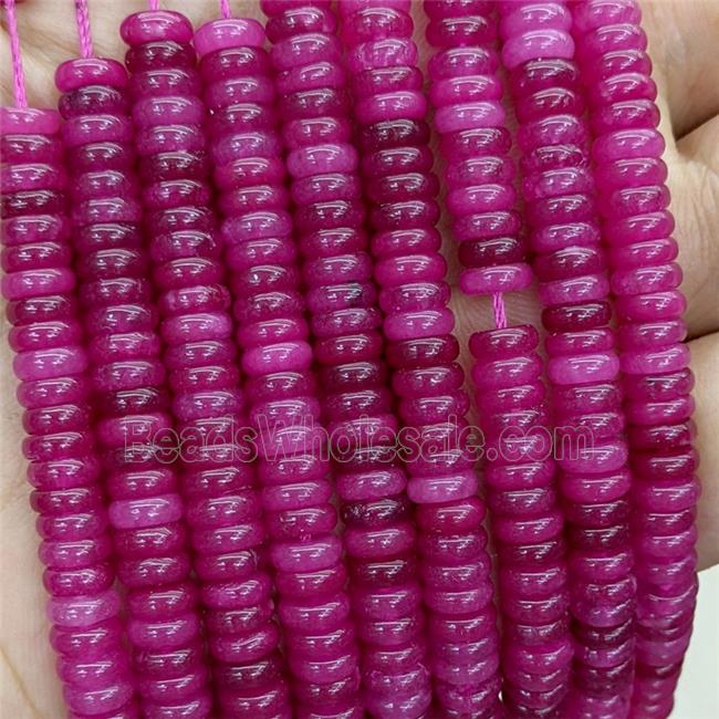Jade Heishi Beads Fuchsia Dye