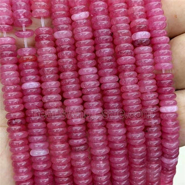 Jade Heishi Beads Red Dye