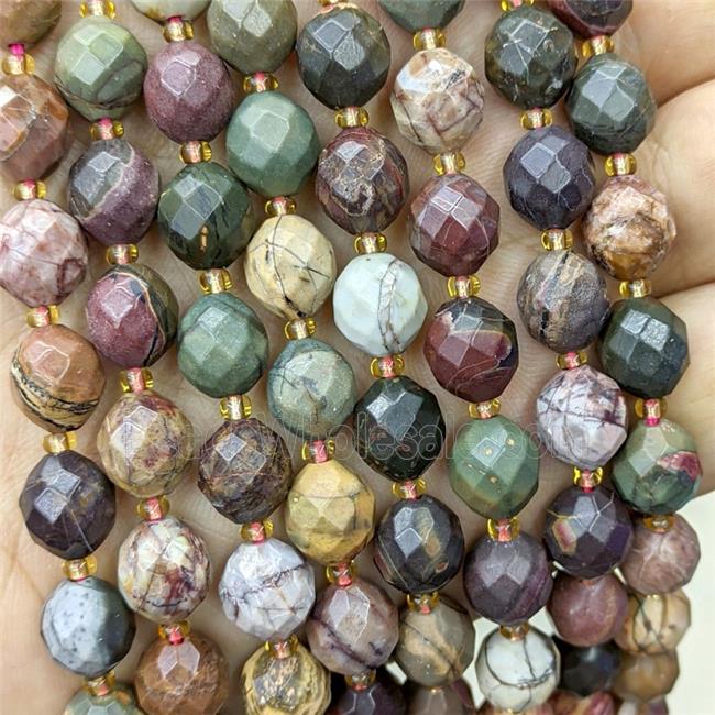 Picasso Jasper Beads Multicolor Faceted Rice