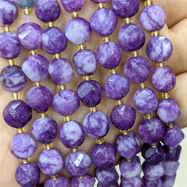 Purple Jade Twist Beads Dye