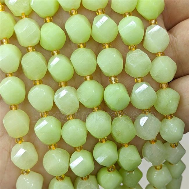 Jade Twist Beads Green Dye