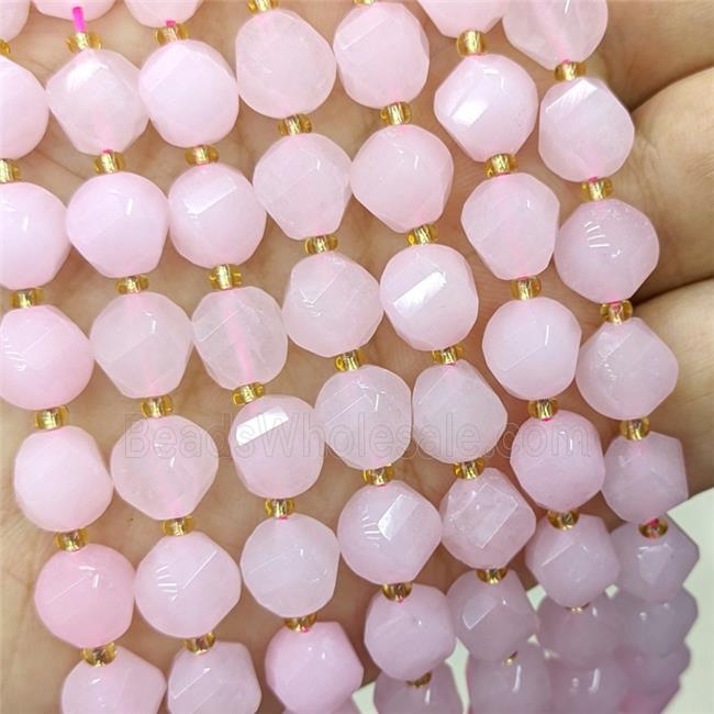 Pink Jade Twist Beads Dye