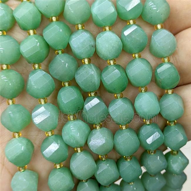 Jade Twist Beads Green Dye