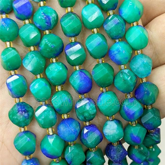 Green Jade Twist Beads Dye