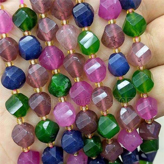 Jade Twist Beads Dye Mixed Color