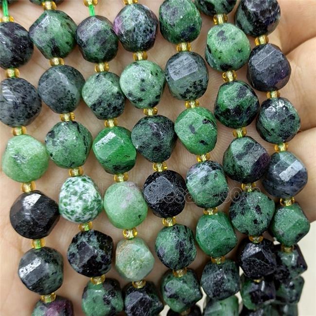 Natural Zoisite Twist Beads Green