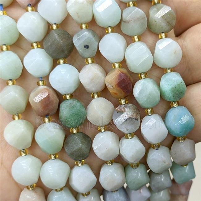 Natural Chinese Amazonite Twist Beads