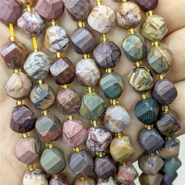 Picasso Jasper Twist Beads Multicolor