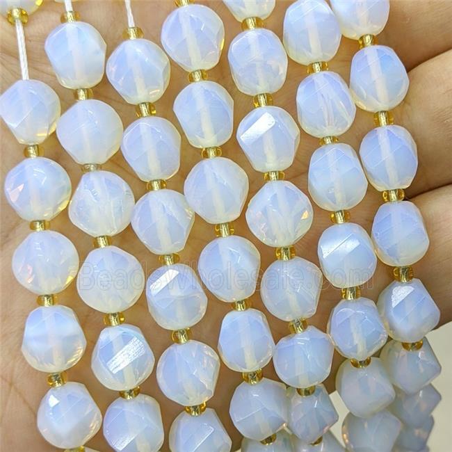 White Opalite Twist Beads
