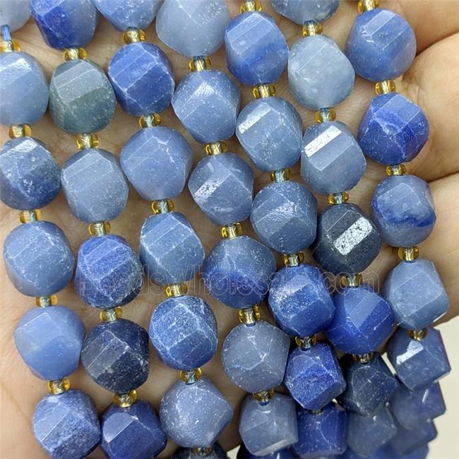 Natural Blue Aventurine Twist Beads