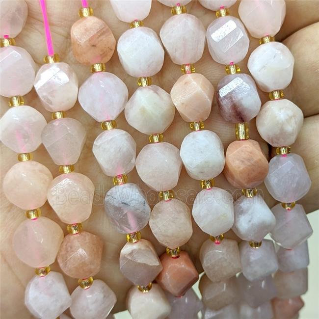 Natural Pink Aventurine Twist Beads