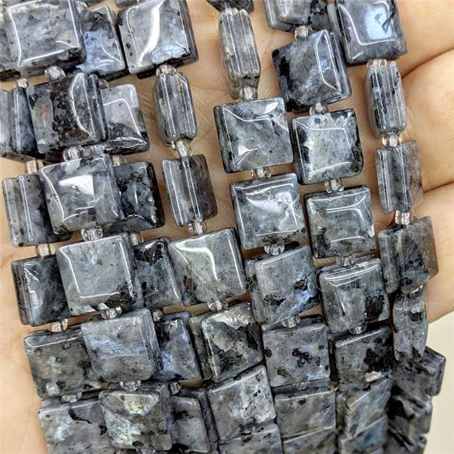Natural Black Labradorite Square Beads